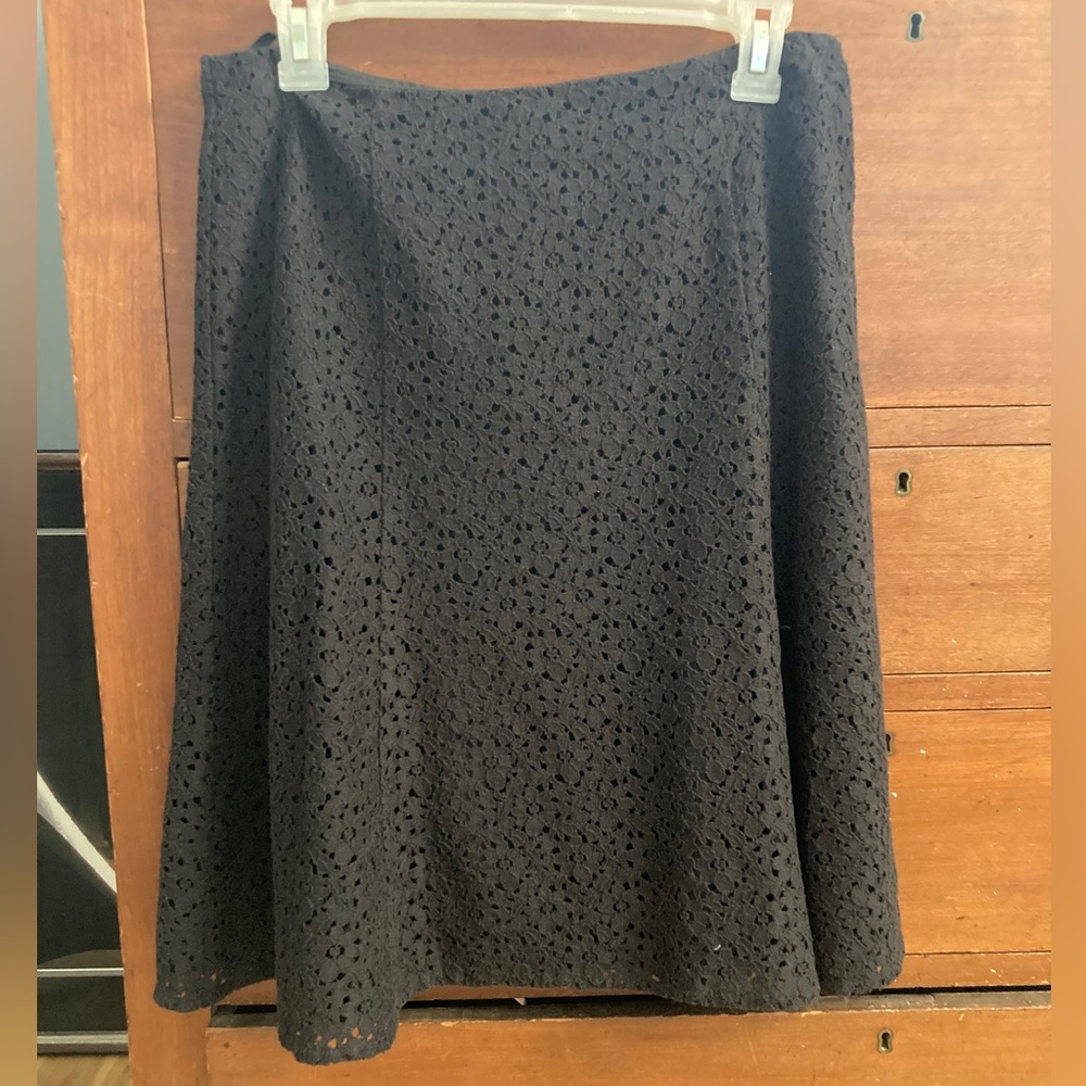 Black A-line skirt, Nicole by Nicole Miller, sz 6